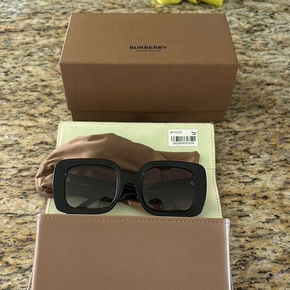 Burberry Black Oversized Sunglasses